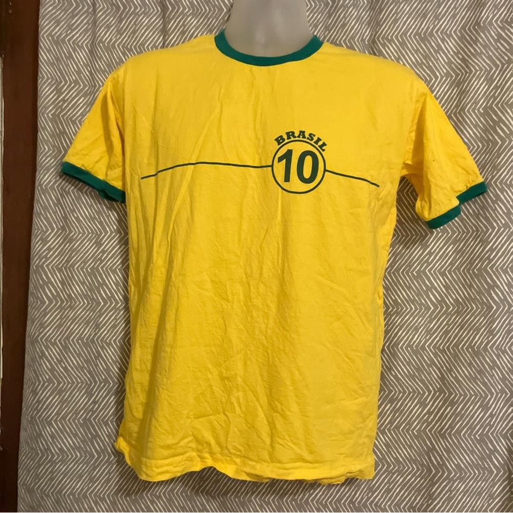 VTG Y2K Neymar Brasil Soccer Jersey T-shirt Men’s Sz М #10